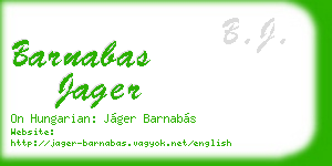 barnabas jager business card