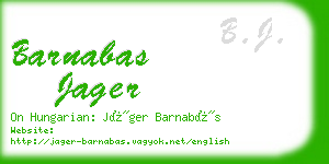 barnabas jager business card